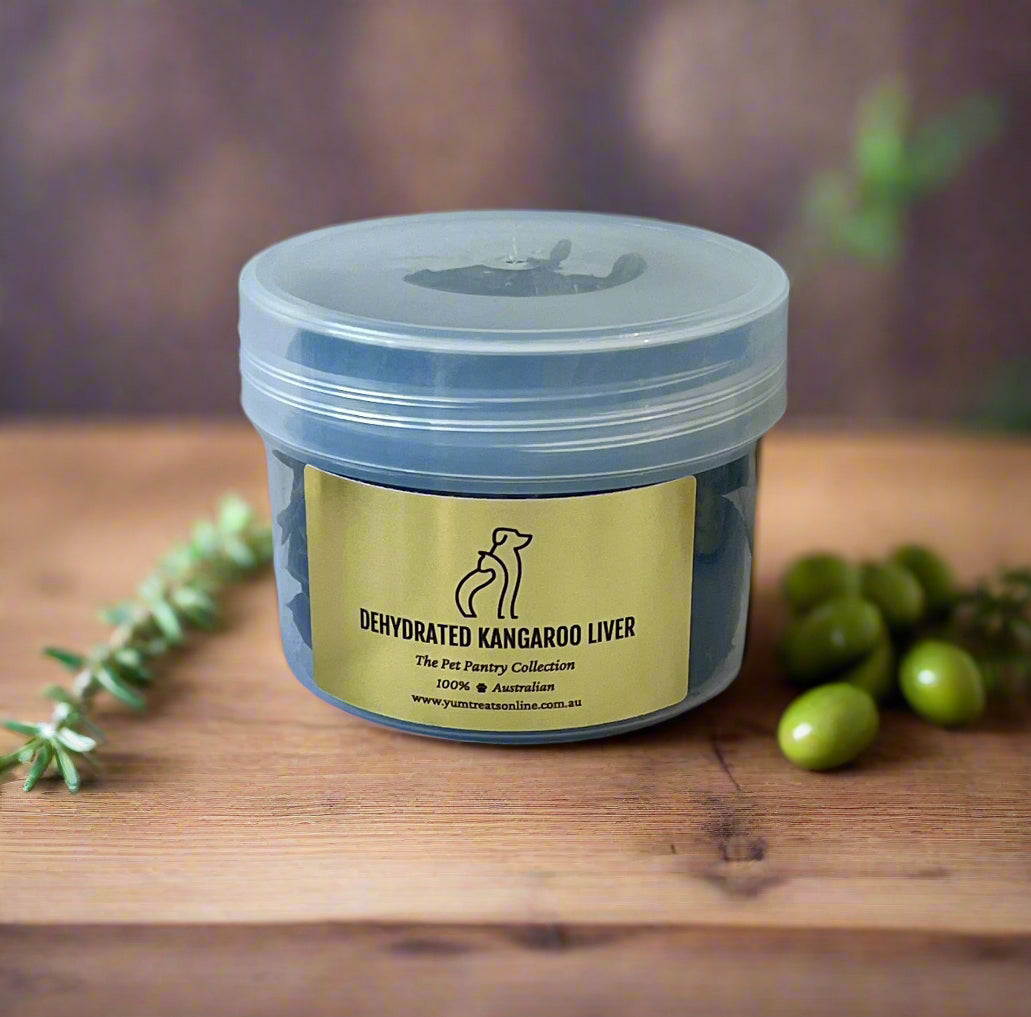 Dehydrated Kangaroo Liver - The Pet Pantry Collection - Yum Dog Treats Online