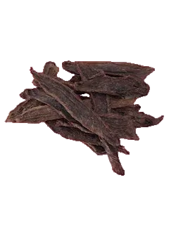 venison jerky on a white background - Yum Dog Treats