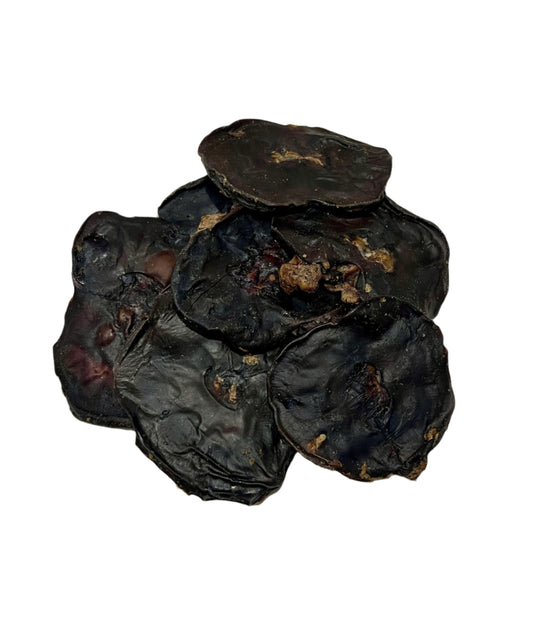 kangaroo kidney slices on a white background